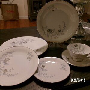 MINT 6 PC PLACE Set Tirschenreuth Bavaria Enchanting 2603 Platinum Trim Germany